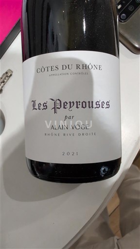 Vallée du Rhône Côtes-du-rhône Alain Voge Les Peyrouses 2021