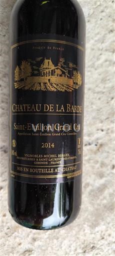 Bordéus Saint-Émilion Grand Cru Grand Cru Château La Barde 2014