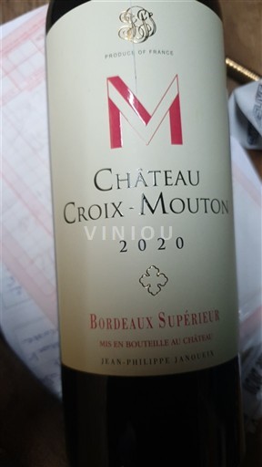 Bordeaux Bordeaux Supérieur Château Croix Mouton 2020