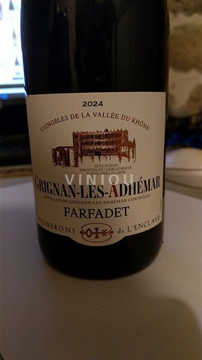 Vallée du Rhône Grignan-les-adhémar Vignerons de L'Enclave Farfadet 2024