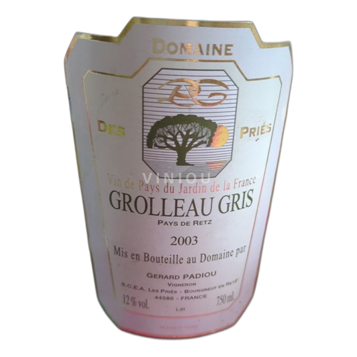 Loiredalen Ospecificerad Domaine Gérard Padiou Des Pries Pays de Retz Icke årgångsbetecknad