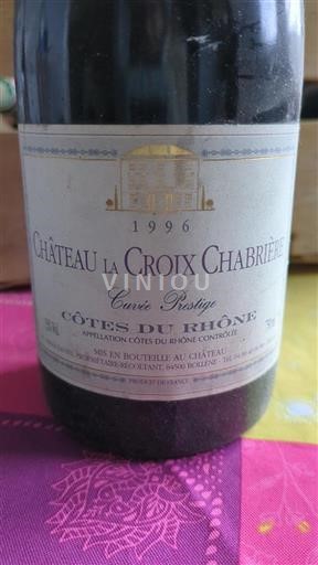 Valle del Ródano Côtes del Ródano Château La Croix Chabrières Prestige 1996