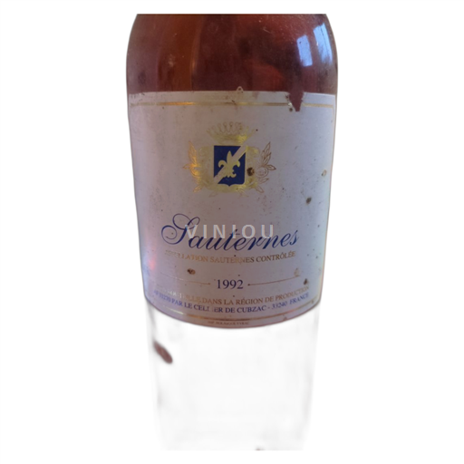 Bordeaux Sauternes Cubeac 1992
