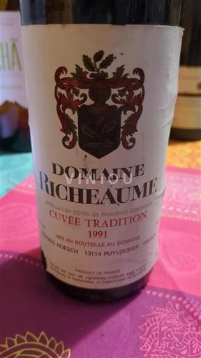 Provence Côtes-de-provence Domaine Richeaume Tradition 1991