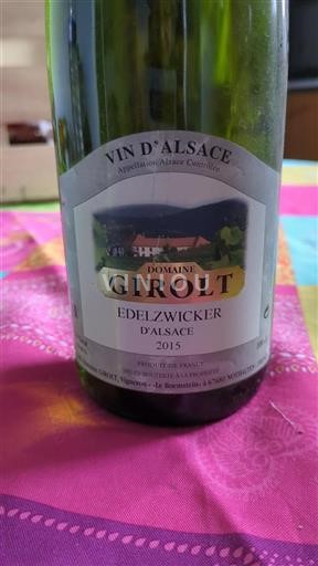 Alsace Domaine Girolt Edelzwicker 2015
