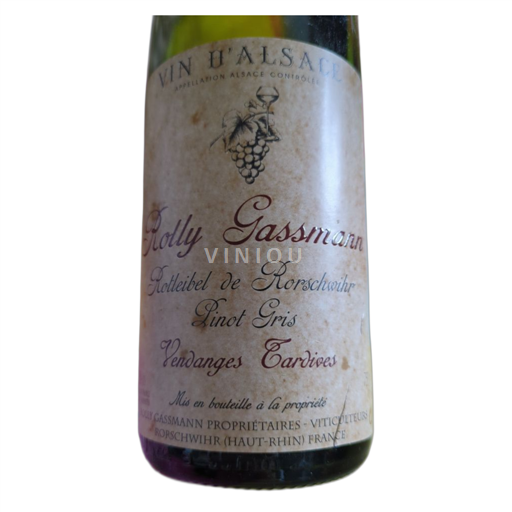 Alsace Rolly Gassmann Vendanges tardives 1996