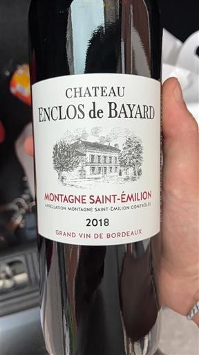 Bordeaux Montagne-saint-émilion Château Enclos de Bayard 2018