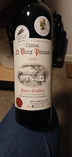 Bordeaux Saint-Émilion Château Le Vieux Pressoir 2020