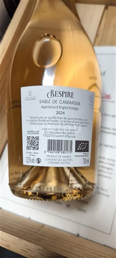 Linguadoca e Rossiglione Sabbie di Camargue Vignobles des Sablons Respire 2024