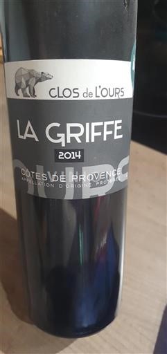 Provence Côtes-de-Provence Clos de l'Ours La Griffe 2014