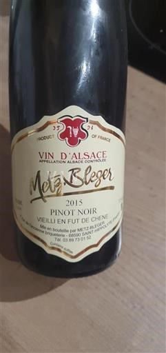 Alsace Metz Bleger Pinot Noir 2015
