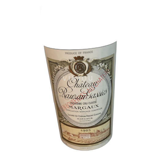Bordeaux Margaux Château Rauzan-Gassies 1985