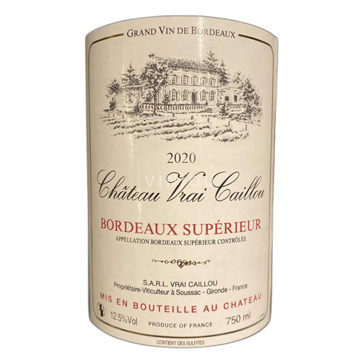 Bordeaux Bordeaux Supérieur Château Vrai Caillou 2020