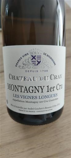 Borgoña No especificado Premier Cru Château Cray Les Vignes Longues 2022