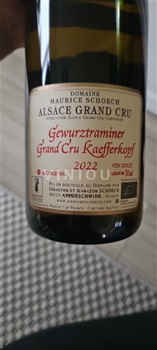 Alsasko Nespecifikováno Grand Cru Domaine Maurice Schoech Gewurztraminer Grand Cru Kaefferkopf 2022