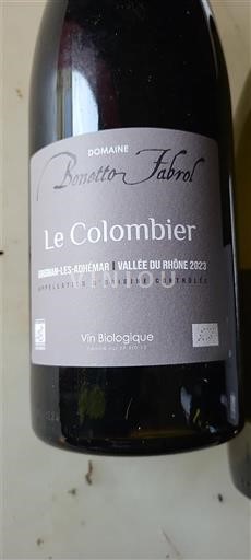 Údolí Rhôny Grignan-les-adhémar Domaine Bonetto-Fabrol Le Colombier 2023