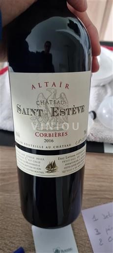 Languedoc Corbières Château Saint Estève Altaïr 2016