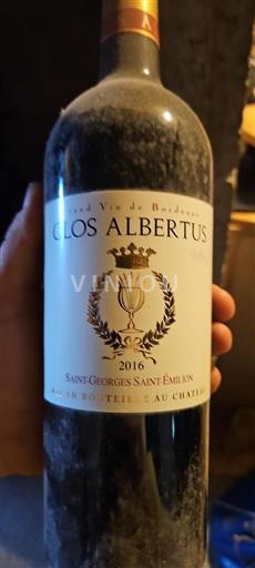 Bordeaux Saint-Georges-Saint-Émilion Clos Albertus 2016