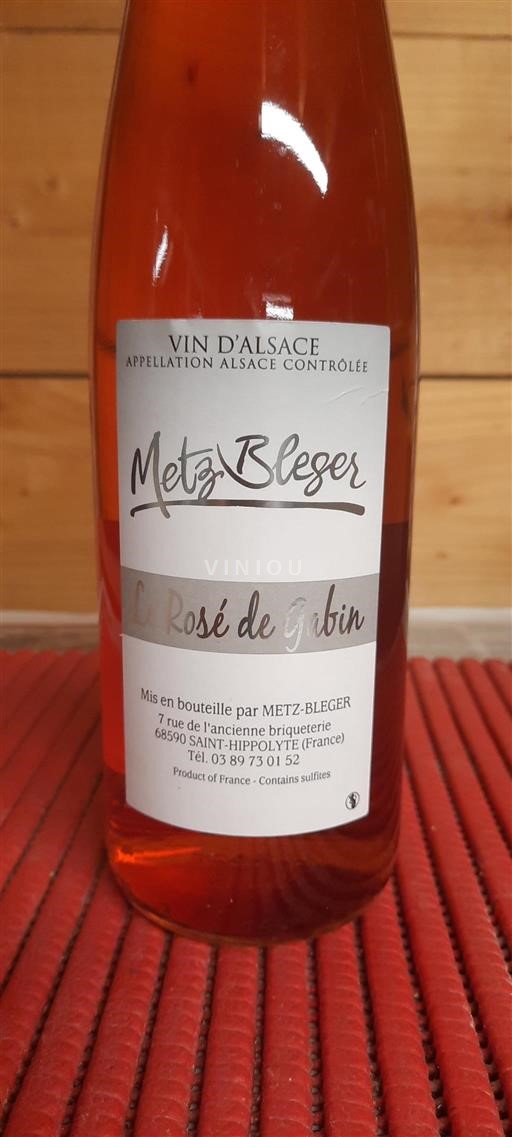 Alsace Grand Cru Metz Bleger Le Rosé de Gabin 2024