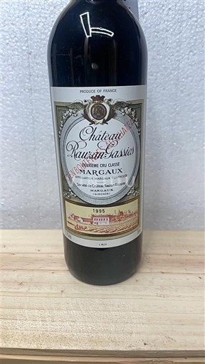 Bordeaux Margaux Grand Cru Château Rauzan-Ségla 1995