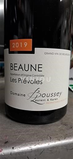 Borgonha Beaune Premier Cru Domaine Boussey Les Prévoles 2019