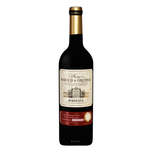 Bordeaux Marquis de Greyssac Grand Vin de Bordeaux Cab Sauvignon, Melot 2012