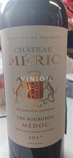 Bordéus Médoc Cru Bourgeois Château Meric 2017