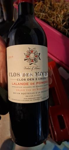 Bordeaux Lalande-de-pomerol Clos des Moines Clos des 3 Croix 2009