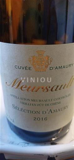 Borgoña Meursault Sélection Amaury 2016