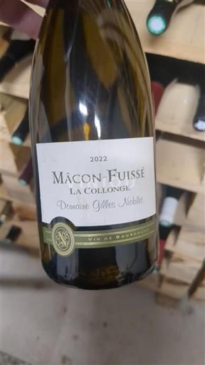 Burgundi Mâcon ja Mâcon-kylät Domaine Gilles Noblet La Collonge 2022