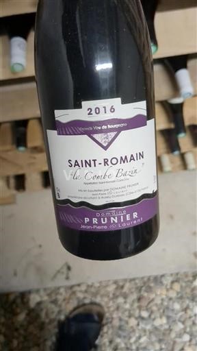 Burgundsko Saint-Romain Domaine Prunier La Combe Bazin 2016