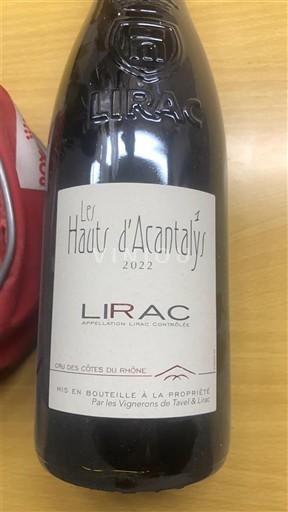 Rhône-dalen Lirac Les Vignerons de Tavel & Lirac Le Haut d'Acantalys 2022