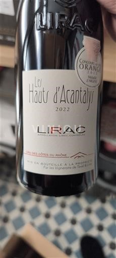 Рона долина Лирак Les Vignerons de Tavel & Lirac Le Haut d'Acantalys 2022