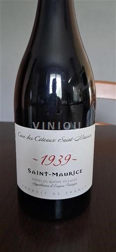 Rhônedalen Côtes-du-Rhône-Villages Cave des Coteaux Saint-Maurice 1939 2020