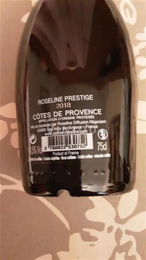 Provence Côtes-de-Provence Château SAINTE-ROSELINE Roseline Prestige 2018