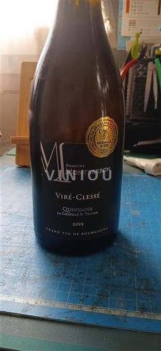 Burgundy Viré-clessé Domaine Montbarbon Quintaine La Chapelle St Trivier 2015