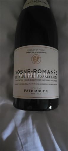 Borgoña Vosne-romanée Premier Cru Patriarche Les Suchots 2018