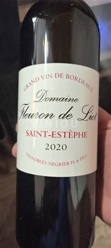 Burdeos Saint-Estèphe Domaine Fleuron de Liot 2020