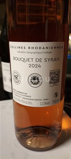 Alpit ja Rhônen maat Rhodanien rinteet Claimont Bouquet de Syrah 2024
