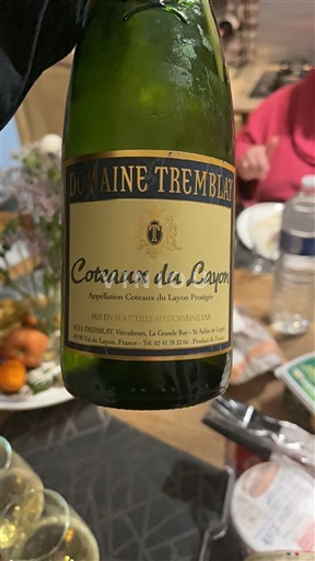 Thung lũng sông Loire Coteaux-du-layon Domaine Tremblay Không niên vụ