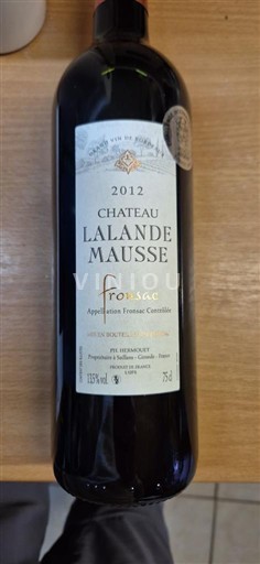 Bordeaux Fronsac Château Lalande Mousse 2012