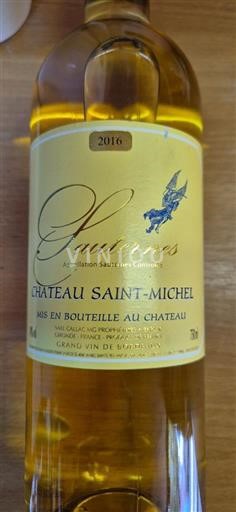Bordeaux Sauternes Château Saint Michel 2016