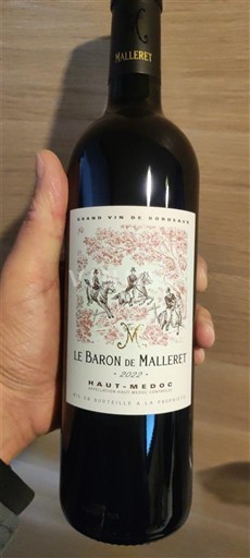 Bordeaux Haut-Médoc Château Malleret Le Baron de Malleret 2022