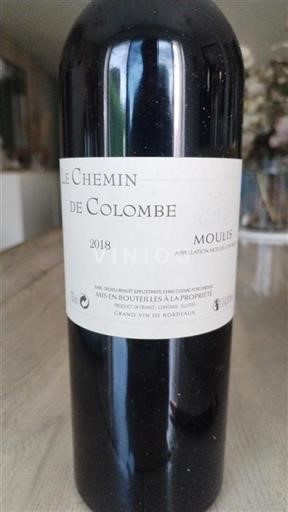 Bordeaux Ni doloceno Le Chemin de Colombe 2018