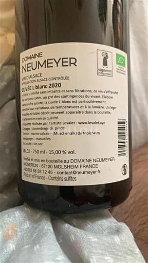 Elsass Domaine Neumeyer L blanc 2020
