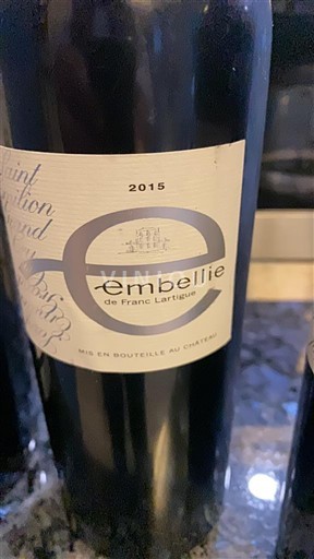 Bordeaux Saint-Émilion Grand Cru Château Franc Lartigue Embellie 2015