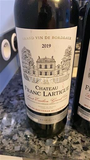 Bordeaux Saint-Émilion Grand Cru Château Franc Lartigue 2019