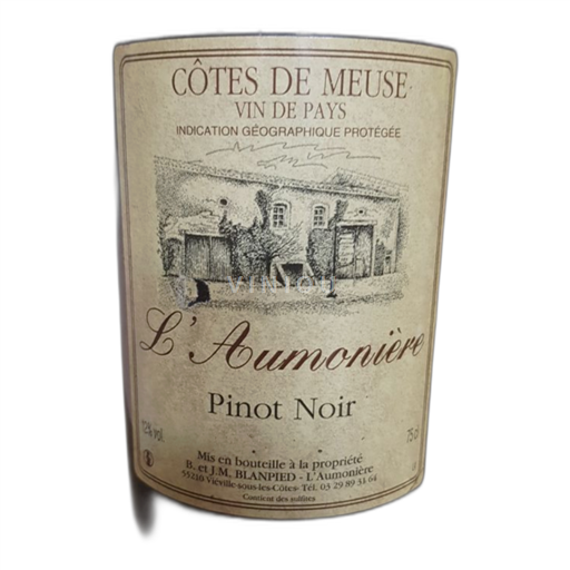 Các vùng miền Đông Côte de Meuse L'Aumonière Pinot Noir 2020