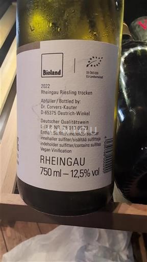 Rheingau Dr. Corvers-Kauter Rheingau Riesling trocken 2022