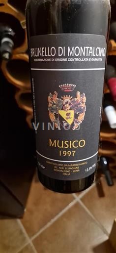 Toscana Brunello di Montalcino. Martini Marco Musico 1997